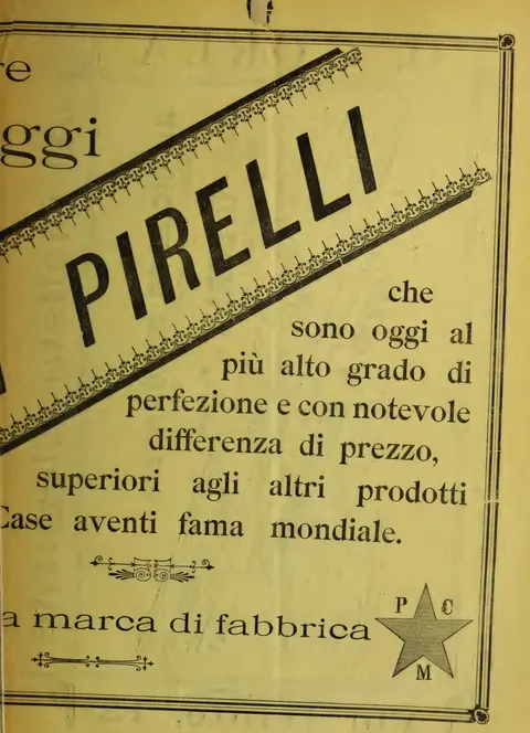 Pirelli, la marca di fabbrica