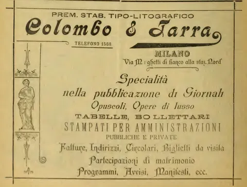 Prem. Stab. Tipo-Litografico Colombo & Tarra, Milano