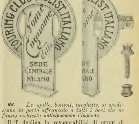 Targhetta da applicare alla bicicletta