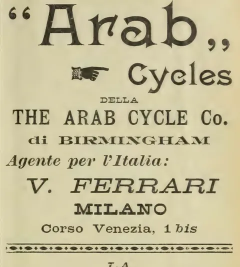 "Arab" Cycles della The Arab Cycle Co. di Birmingham
