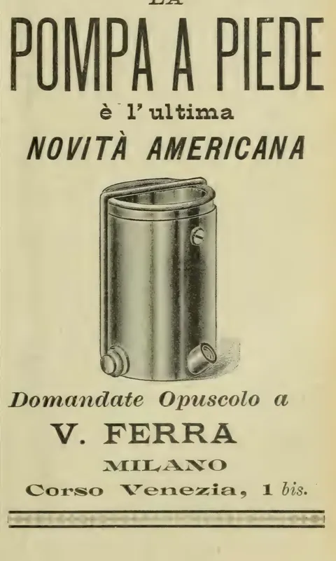La Pompa a Piede è l'Ultima Novità Americana
