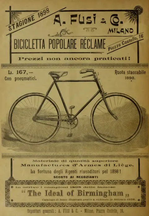 A. Fusi & C., Bicicletta Popolare Réclame, Stagione 1898