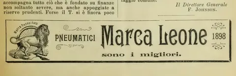 Pneumatici Marca Leone, 1898