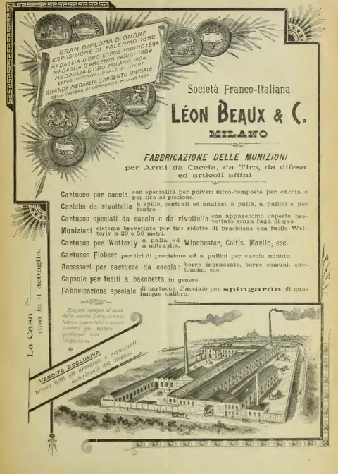 Léon Beaux & C., Fabbricazione delle Munizioni