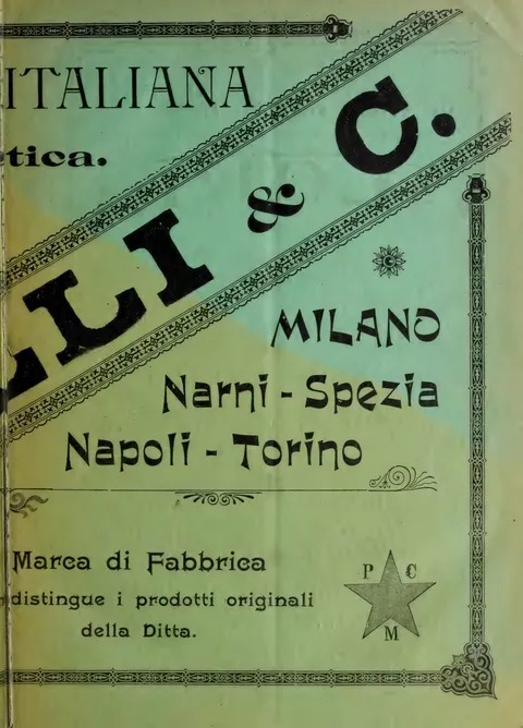Pirelli, Unica Fabbrica di prodotti in Gomma Elastica (right half)