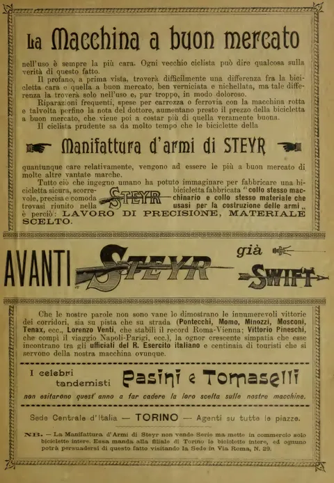 Manifattura d'Armi di Steyr, Avanti Steyr, già Swift