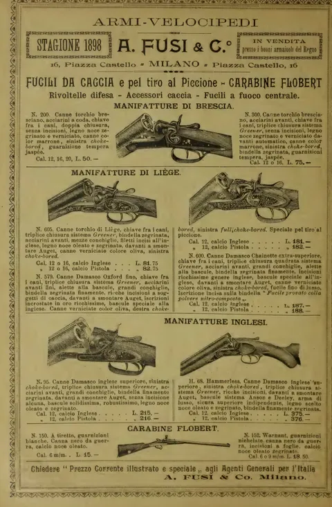 Armi-Velocipedi, A. Fusi & C., Stagione 1898