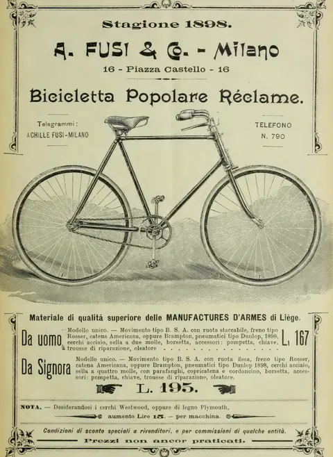 A. Fusi & Co., Bicicletta Popolare Réclame