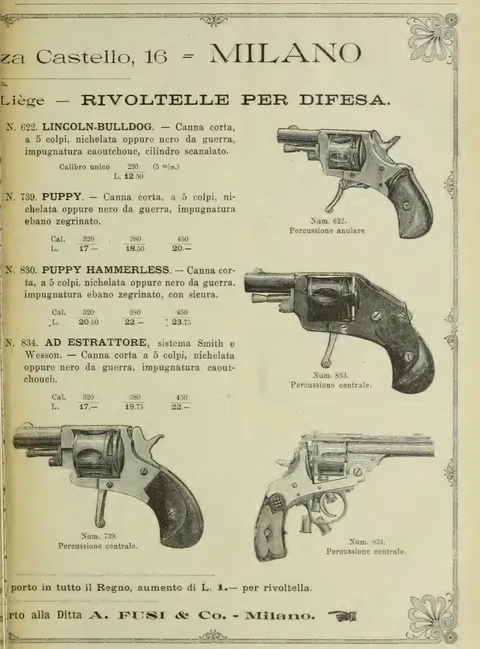 A. Fusi & Co., Rivoltelle per difesa
