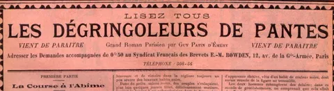 Lisez Tous, Les Dégringoleurs de Pantes