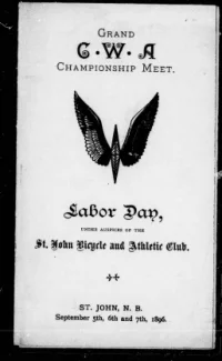 Grand C.W.A. Championship Meet, St. John cover