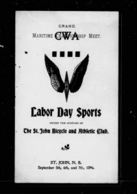 Grand C.W.A. Maritime Championship Meet, St. John cover