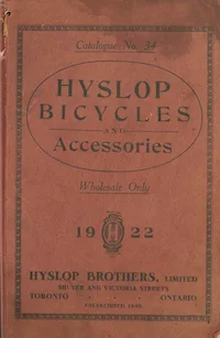 Hyslop Bicycles And Accessories Catalogue No 34 1922 1922 cover