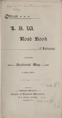 Official L.A.W. Road Book of Indiana cover