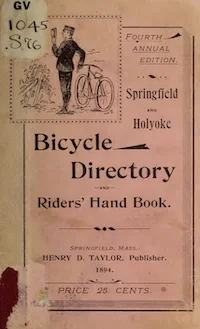 Springfield Bicycle Directory And Raiders Hand Book H Taylor 1891 cover