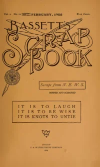Bassetts Scrap Book, Vol 2, No 12 cover
