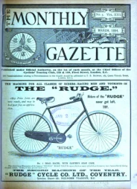 Ctc Gazette, Vol 1894, No 3 cover