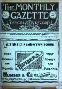 Ctc Gazette, Vol 1895, No 7 cover