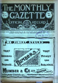Ctc Gazette, Vol 1895, No 8 cover