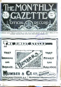 Ctc Gazette, Vol 1895, No 9 cover