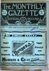 Ctc Gazette, Vol 1895, No 11 cover