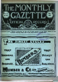 Ctc Gazette, Vol 1895, No 12 cover