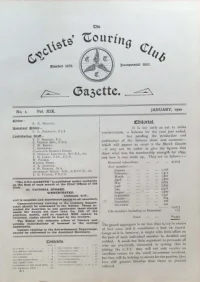 CTC Gazette, Vol 1900, No 1 cover