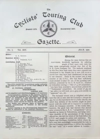 CTC Gazette, Vol 1900, No 7 cover