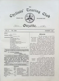 CTC Gazette, Vol 1900, No 8 cover