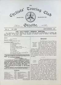 CTC Gazette, Vol 1900, No 9 cover