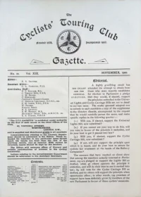 CTC Gazette, Vol 1900, No 11 cover