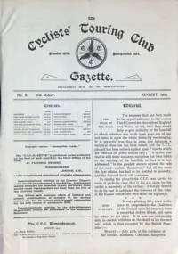 CTC Gazette, Vol 1905, No 8 cover