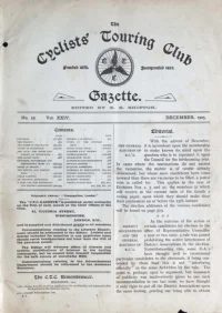 CTC Gazette, Vol 1905, No 12 cover