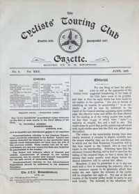 CTC Gazette, Vol 1906, No 6 cover