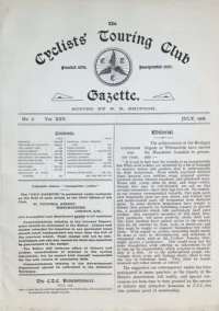 CTC Gazette, Vol 1906, No 7 cover