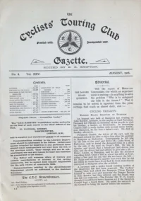 CTC Gazette, Vol 1906, No 8 cover