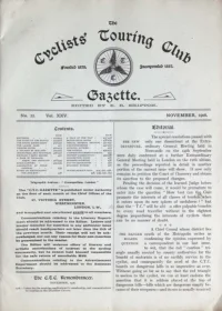 CTC Gazette, Vol 1906, No 11 cover