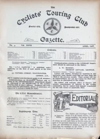 CTC Gazette, Vol 1908, No 4 cover