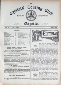 CTC Gazette, Vol 1908, No 6 cover