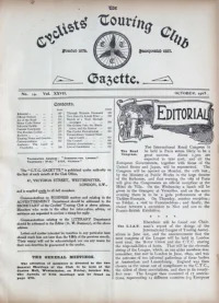 CTC Gazette, Vol 1908, No 10 cover
