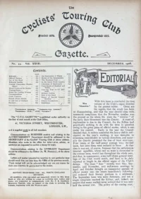 CTC Gazette, Vol 1908, No 12 cover