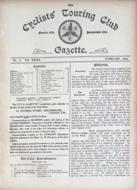 CTC Gazette, Vol 1909, No 2 cover