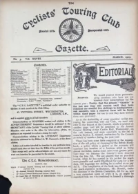 CTC Gazette, Vol 1909, No 3 cover