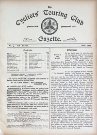 CTC Gazette, Vol 1909, No 5 cover