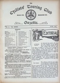 CTC Gazette, Vol 1909, No 6 cover