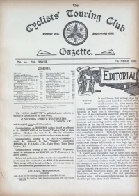 CTC Gazette, Vol 1909, No 10 cover