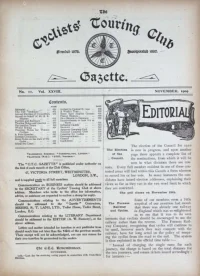 CTC Gazette, Vol 1909, No 11 cover