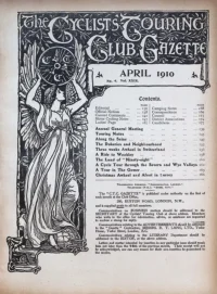 Ctc Gazette, Vol 1910, No 4 cover