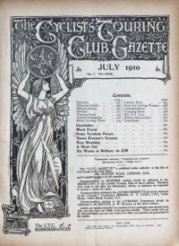Ctc Gazette, Vol 1910, No 7 cover
