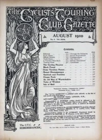 Ctc Gazette, Vol 1910, No 8 cover